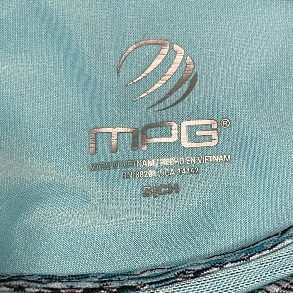MPG Dress Golf Tennis Travel Size S Pockets Teal/Black/White Racerback Bra - Picture 7 of 8